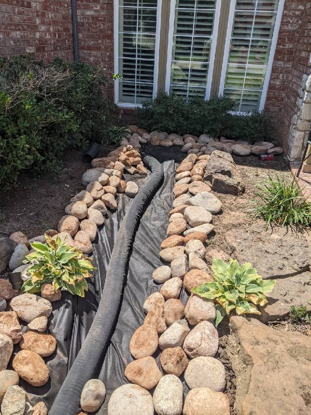 French Drain Installation project 1 in Euless