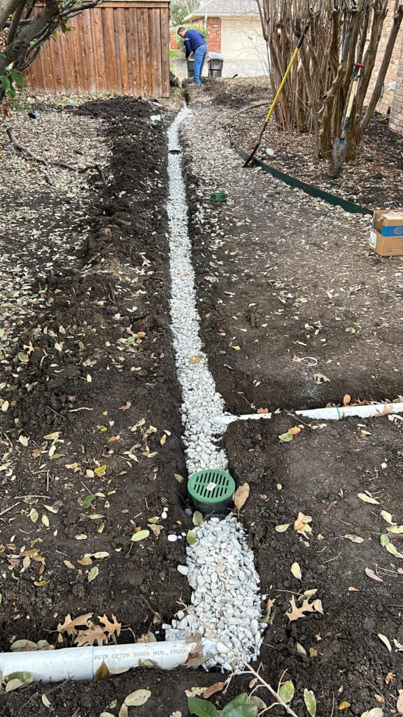 French Drain Installation project 3 in Euless