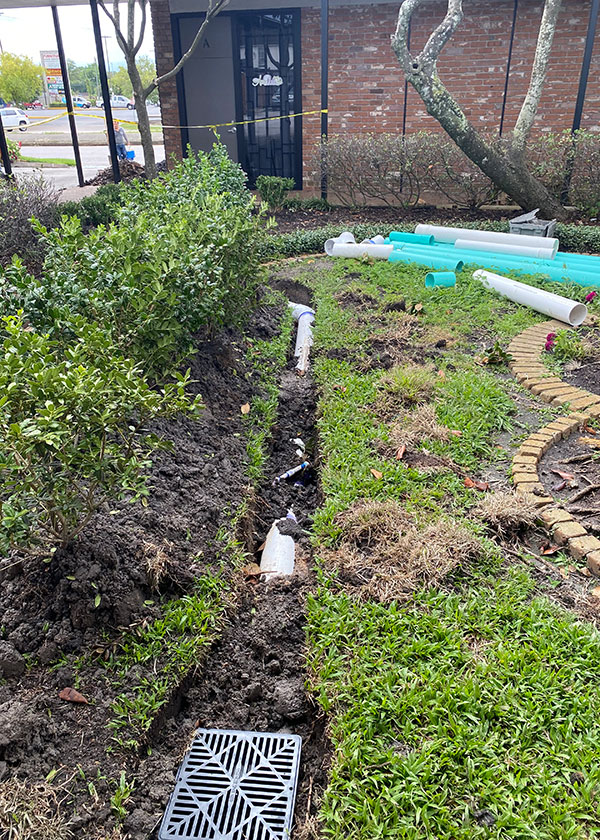 Gutter & Downspout Drainage project 5 in Hurst